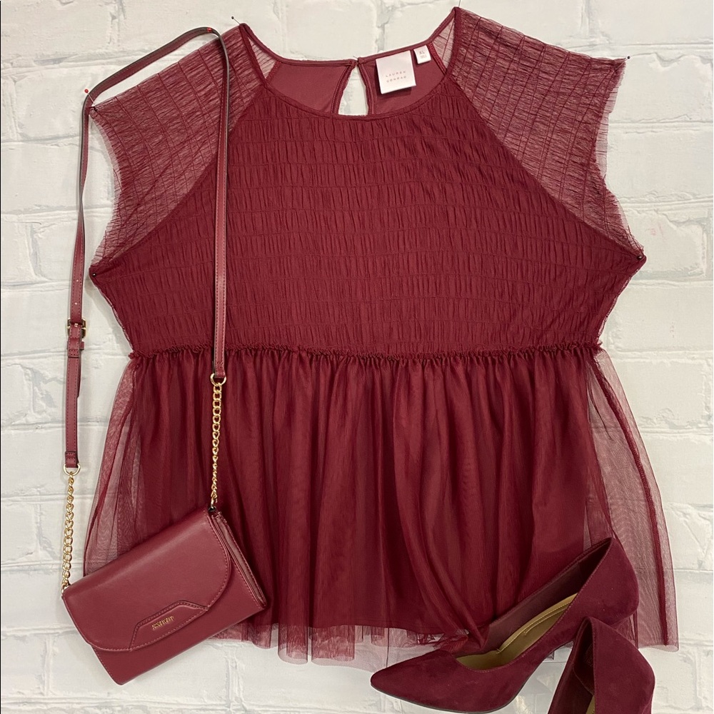 Wine Color Party Top